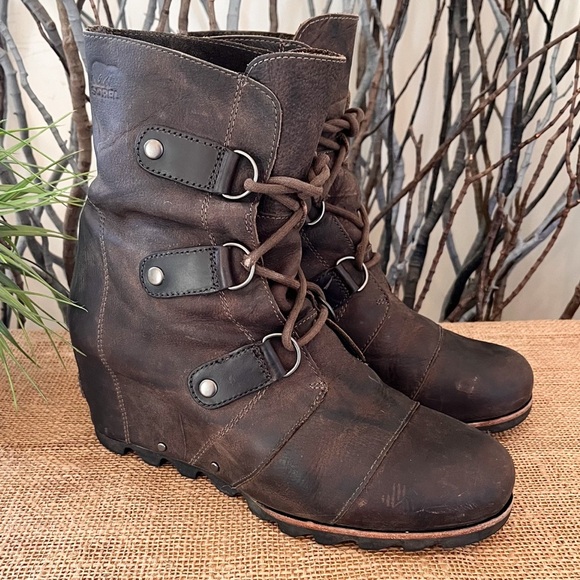 Sorel Joan of Arc Mid Wedge Booties Size 10 - Picture 2 of 12